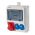 VOTHA WORMS wandverdeler - onbedraad zonder automaten met 1x CEE 16 A, 2x WCD'S 230 V - "WORMS" 062.012.0020