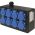 Wandverdeler bedraad Rubber 90mm | 8x randaarde-contactdoos 230V | "Gerlos" 017.008.0000 - JSK Handelsonderneming