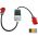 16A CEE - mobiler digitaler Stromzähler - geeicht - (mit Reset) IP44, 16A CEE 5-Pol Stecker auf 16A CEE 5-Pol Kupplung
