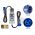 Digitale campingmeter, 230 V, draagbaar energieverbruik, digitale stroommeter, tussenmeter, IP65 waterdicht, mobiel, outdoor, KWH-meter, lcd-stroommeter, geijkt, voor camping, camper, e-auto (blauw)