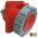 107871 | PCE 435-6 | CEE inbouw wcd schuin 63A 5p 400V 6h rood | IP67 Power Twist | flens 100x112mm | steek 80x88mm