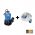 Tsurumi dompelpomp HS2-4S incl. 20m slang en storz HS2.4S 0,4kW 230V 50Hz 2850tpm 10m kabel, persaansluiting 2" - Art nr. TSHS2-4S-52DT