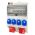 Distributiekast 1x CEE 400V 32A, 1x CEE 400V 16A, 4x Schuko 230V, 1x LS C332 1x LS C316 2x LS C116 + RCD 40A 30mA + aardlekschakelaar 40A 30mA - 1446.10122