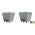 2x Bouwwaterputcontainer gegalvaniseerd met sleuven 110x107x110cm, Afmetingen: 1,1x1,1x1,1 meter, 2x beluchte kraan (¾”), Hijsogen, lepelsleuven, aansluiting warmtemeter - Gratis verzending