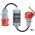 CEE Verloopadapter stekkerverbinding CEE-adapter, 32A stekker op 16A koppeling met LS-schakelaar, 3-fasen, 400 V, IP44, krachtstroomadapter voor e-auto, bouwplaats, industrie, wandbox , gezekerd 325165