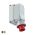 545-6 | CEE Toestel wandcontactdoos 125A 5p 400V 6h rood/grijs IP67 | Sirox PCE 835.456/103407