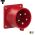 625-6F7V | CEE aanbouw apparatenstekker IP44, 5-polig, 400V, 6h 32A | Flensmaat 75 x 75 mm steek 60x60mm | EAN-Code: 4028232031421 | Sirox PCE 606.256-1/103561