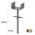 Kopspindel verstelbaar 600mm - U-kopspindel verstelbaar 600mm - Kopspindel U 600mm - Kopfspindel 600mm - Head spindle 600mm - Hovedspindle 600mm - Broche de tête 60 cm