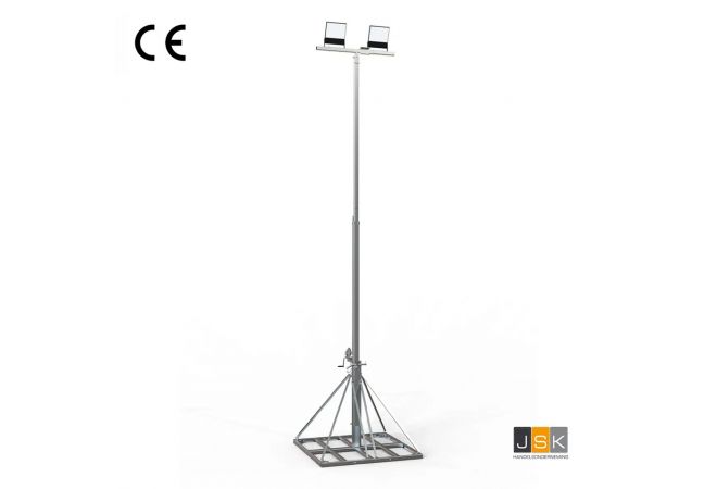 Lichtmast volledig gegalvaniseerd 6 - 12 meter uitschuifbaar - JSK Handelsonderneming