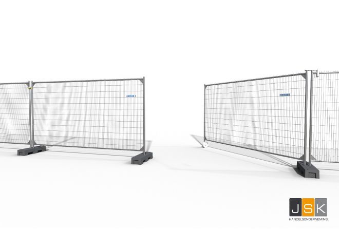 Bouwhek-wiel diameter 20 cm wit nylon t.b.v. poort