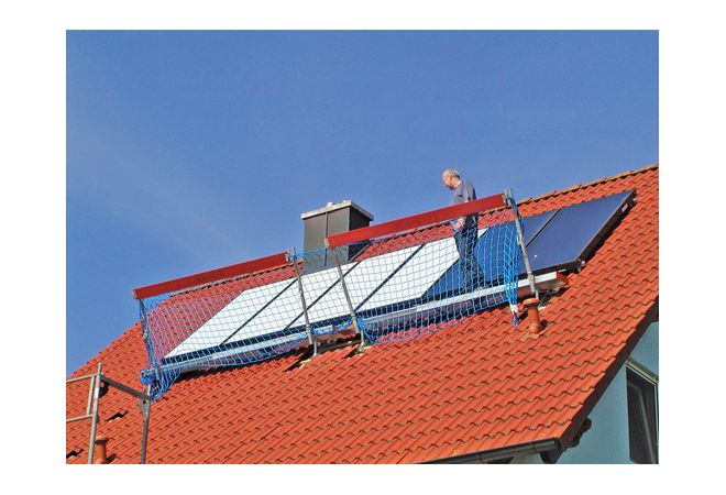 Dakstaander met leuninghouder - Dakrandbeveiliging - Dakrandbeveiliging schuin dak - Ideaal om uw dakkapel te schilderen, reparatiewerkzaamheden of het leggen van zonnepanelen - gratis verzending