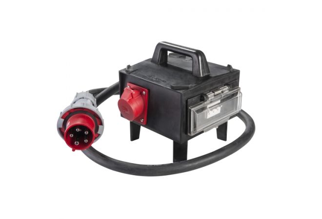 Rubberen verdeelkast CEE 63A -> uitgang 1x CEE16A 5p 400V - 013.010.0100-2 - JSK Handelsonderneming