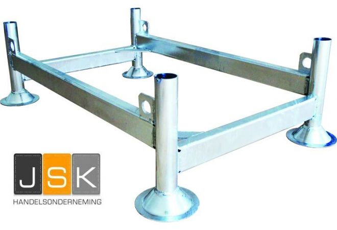 Steigerpallet-schoorbak-Scaffolding pallet 136x70cm - thermisch verzinkt - JSK Handelsonderneming