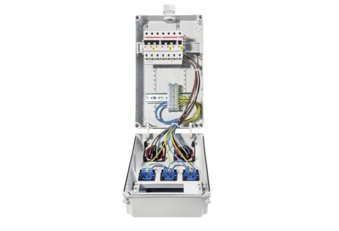 VOTHA® wandverdeler - bedraad - 2x CEE 16A / 3x contactdoos 230V - "WOLFSBURG" 063.023.0210 - JSK Handelsonderneming