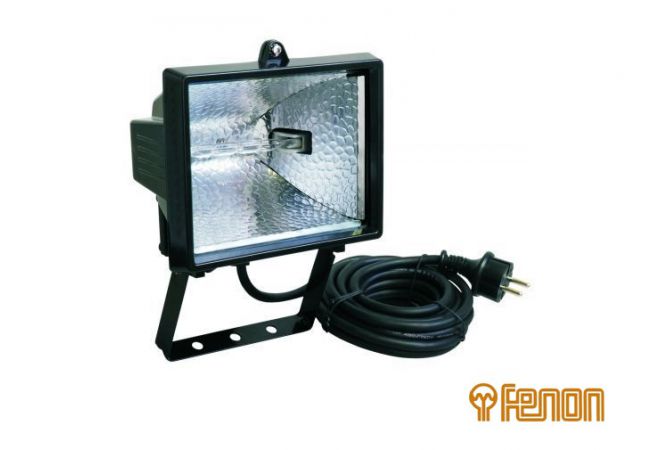 Fenon halogeen bouwlamp 500 Watt Klasse 2 + kabel stekker en lamp 112589 - JSK Handelsonderneming