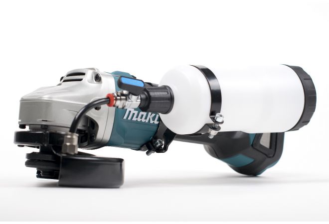 Makita DGA504RTJ Haakse fijnstof accu-slijper met waterdruppelaar 125mm 18V/5.0AH LI-ION - JSK Handelsonderneming