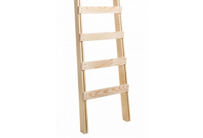 Houten (Bouw)ladder enkel 16 sports met anti-doorzaagstrip 4,50 m - 203216 - JSK Handelsonderneming
