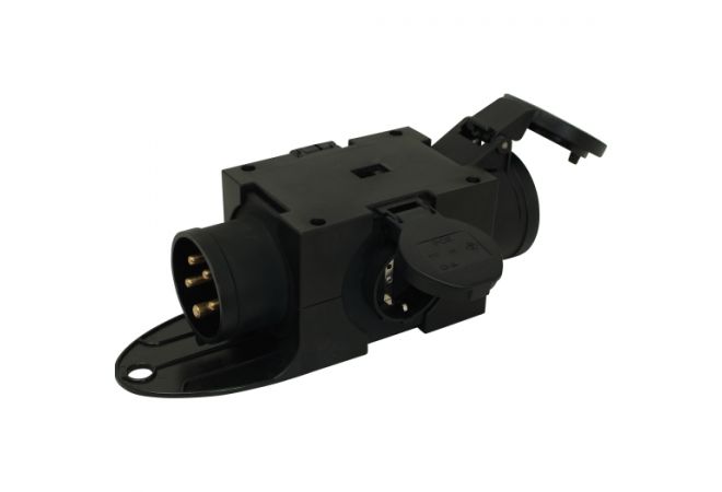Plug & Music compacte verdeler zonder toevoerkabel 1x CEE 16A 400V - 2x contactdoos 230V - 953.053 - JSK Handelsonderneming