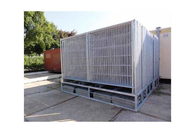 Bouwhekpallet staand 28 bouwhekken zwaar