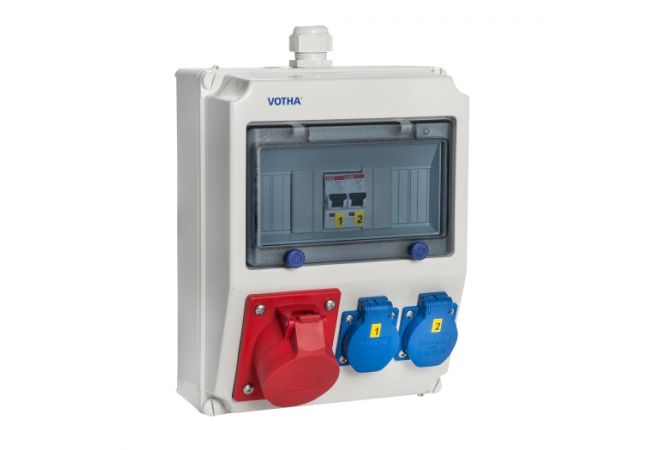 VOTHA® wandverdeler - 1x CEE 32A 400V~2x Contactdoos 230V~ "WORMS" 062.102.1021