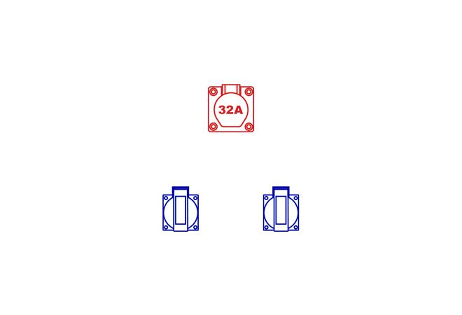 Wandverdeelkast Keraf Domino 1 IP44 CEE 32A - 114424 - JSK Handelsonderneming