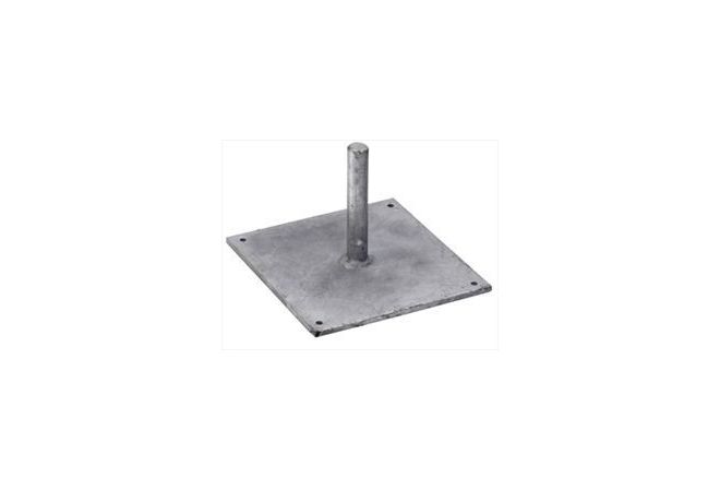 Steiger-voetplaat, vast- verzinkt 125 x 125 x 5mm - JSK Handelsonderneming