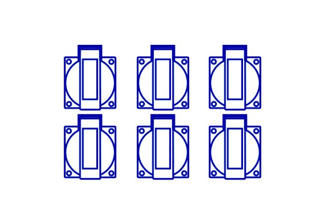 Keraf KE01N | Volrubber verdeelkast Ypsilon | doorlus CEE 32A 5p 400V | 6 x schuko 16A 2p+RA 230V | 116608 - JSK Handelsonderneming