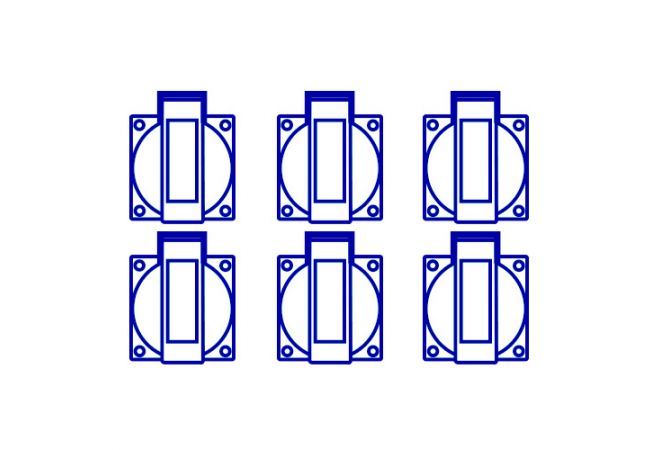 Keraf KE01N | Volrubber verdeelkast Ypsilon | doorlus CEE 32A 5p 400V | 6 x schuko 16A 2p+RA 230V | 116608 - JSK Handelsonderneming