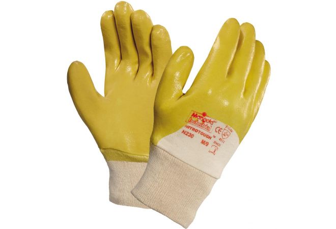 18600900 Marigold / Ansell Nitrotough N230Y handschoen (Doos 144 paar) (Maat 7-11) 1.86.009.00