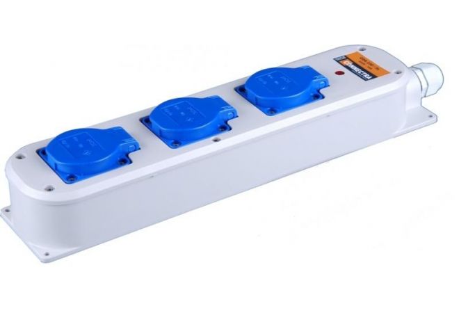 Contactblok nylon 3-voudig met 25m - H07RN-F - 3G2.5mm2 - 46.460 Connectra - JSK Handelsonderneming