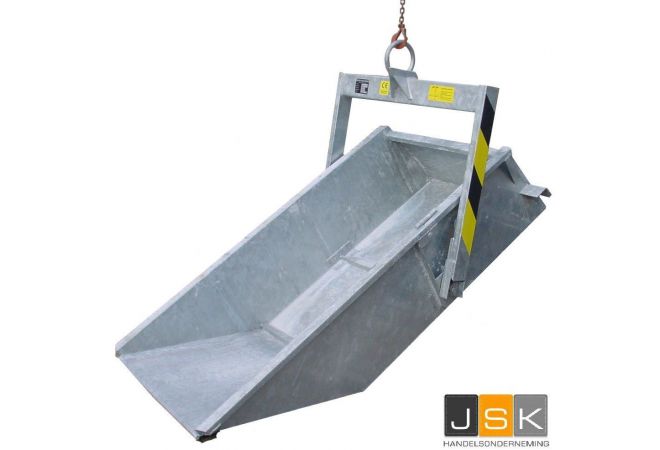 Kraancontainerbak | Afval kantelcontainer | Puinkantelcontainer | type E | 2 m³ 3000 kg | 224400E - JSK Handelsonderneming