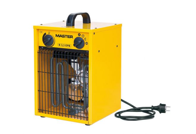 Master Elektrische Heater B 3,3 EPB | Vermogen 1650 - 3300 W | Luchtvolumestroom 510 m³/u | Capaciteit (kcal/u) 1.430 - 2.860 kcal/u - JSK Handelsonderneming