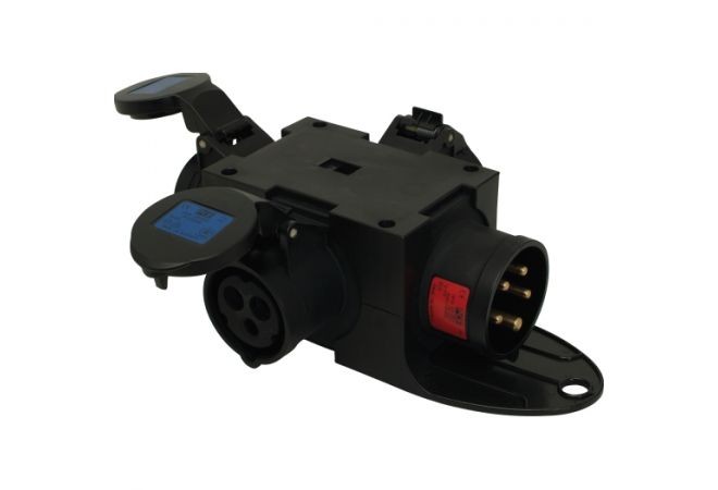 Plug & Music compacte verdeler zonder toevoerkabel 1x CEE 16A 400V - 3x Cee, 230V -  953.054 - JSK Handelsonderneming