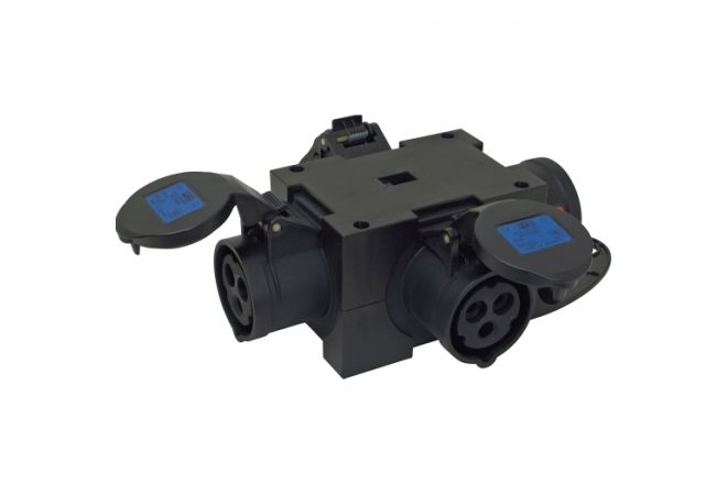 Plug & Music compacte verdeler zonder toevoerkabel 1x CEE 16A 400V - 3x Cee, 230V -  953.054 - JSK Handelsonderneming
