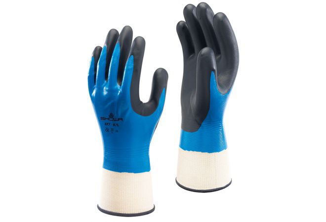 Showa 377 Nitrile Foam Grip handschoen - 11157400 - JSK Handelsonderneming