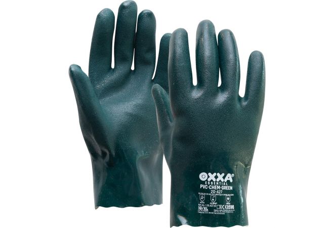 12042700 - OXXA® PVC-Chem Green 20-427 handschoen (Doos 72 paar) (Maat 10/XL) - 1.20.427.10.00