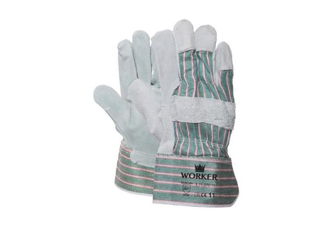 A-kwaliteit splitlederen handschoen (Doos 120 paar) - 1.11.070.11 - JSK Handelsonderneming