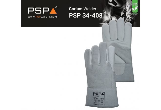 Lashandschoen PSP 34-408 Corium Welder 08/C/NS, mt 10 (Doos 60 paar) (Maat 10) - 2.03.34.408.10