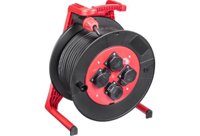 JUMBO® L kabelhaspel 40 meter met 4 contactdozen H07RN-F 3 x 1,5 mm² - 241.414.1401 - JSK Handelsonderneming