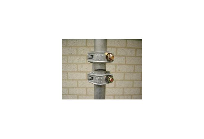 Laskoppeling bout voor het verlengen van 2 buizen met diameter 48.3 mm