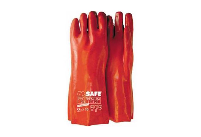 M-Safe PVC Premium Red 17-127 handschoen (Doos 120 paar) - 1.17.127.00 - JSK Handelsonderneming