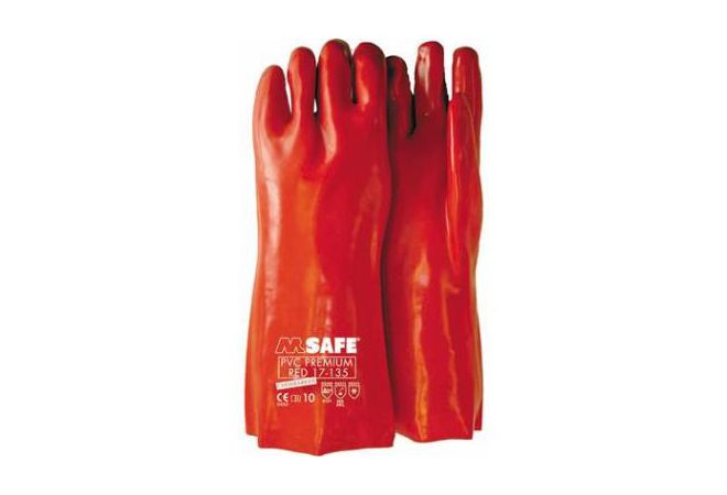 M-Safe PVC Premium Red 17-135 handschoen (Doos 72 paar) (Maat 10) - 1.17.135.00 - JSK Handelsonderneming