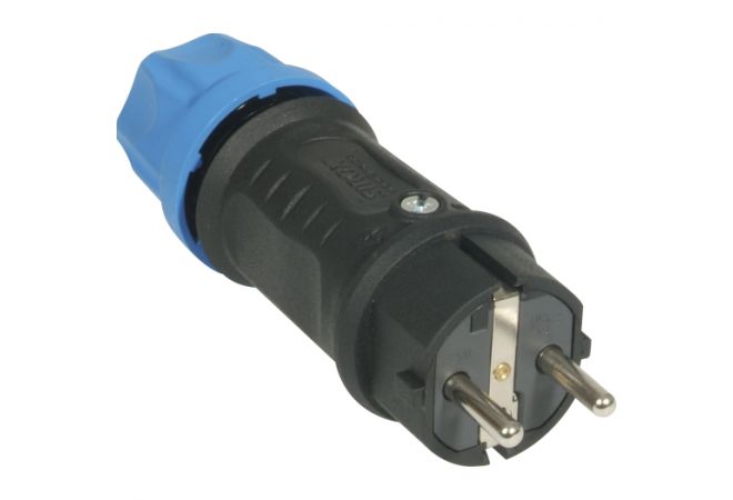 SIROX® XL volrubber stekker 250 V, zwart/blauw, 10 stuks - 801.501.06  - JSK Handelsonderneming