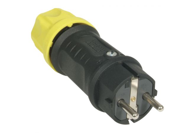 SIROX® XL volrubber stekker 250 V, zwart/geel, 10 stuks - 801.501.05  - JSK Handelsonderneming