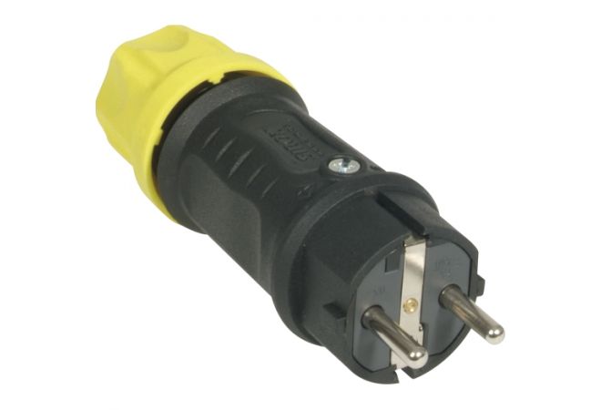 SIROX® XL volrubber stekker 250 V, zwart/geel, 10 stuks - 801.501.05  - JSK Handelsonderneming