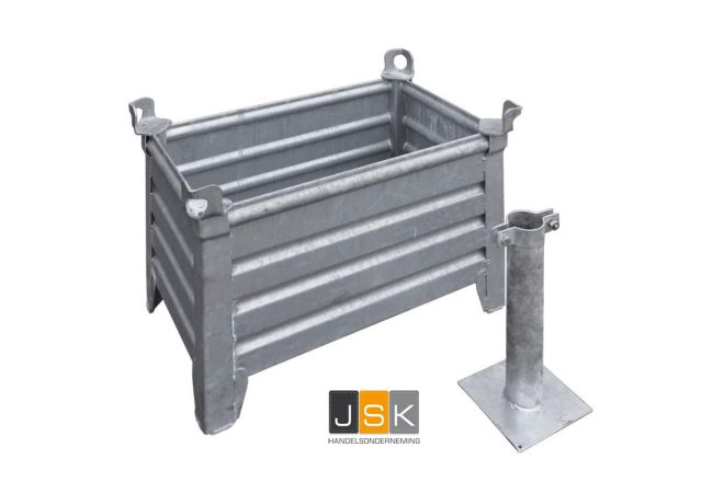 Verzinkte vlaggenmastbak 800x500x400 mm | 1.800-9.000 kg | 805040 - JSK Handelsonderneming