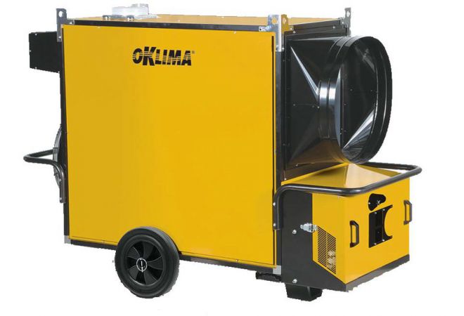 Oklima Indirect gestookte heater SM580M - Capaciteit 145 kW - 125.000 Kcal/h - Luchtverplaatsing 12.000 m³/h - gratis bezorging - JSK Handelsonderneming