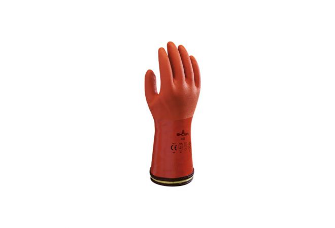 Showa 465 PVC Winterhandschoen Cold oranje PVC | doos 60 paar | maten 8-10 | 2.42.00.465 | gratis bezorging - JSK Handelsonderneming