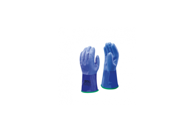 Showa 490 PVC Winterhandschoen Cold blauw | doos 60 paar | maten 8-10 | 2.42.00.490 | gratis bezorging - JSK Handelsonderneming