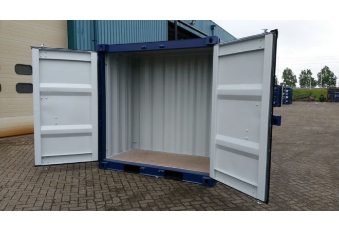 4ft Mini Opslagcontainer | 1.20 x 2.20 meter | RAL5013 | Stapelbaar